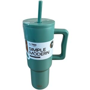 SALE Simple Modern The Trek 40 Oz‎ Tumbler With Handle And Straw Teal Green